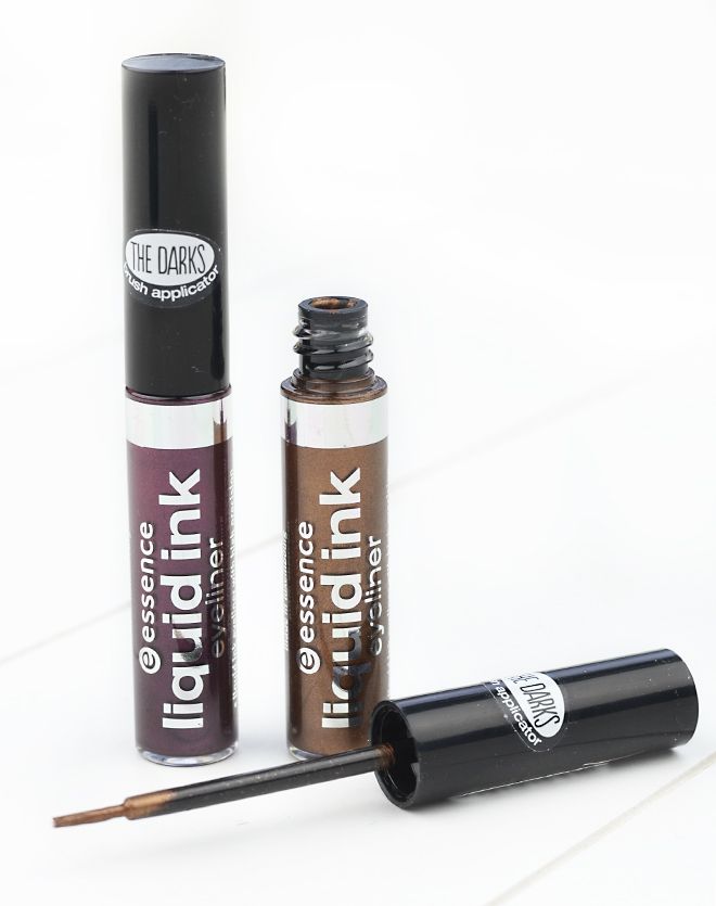 essence liquid ink eyeliner edgy plum bronzy