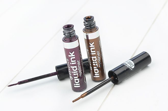 essence liquid ink eyeliner edgy plum bronzy