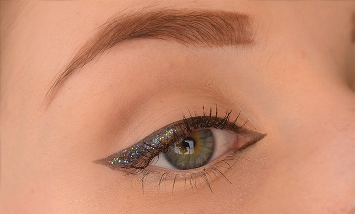 kerst ooglook inspiratie eyeliner glitter