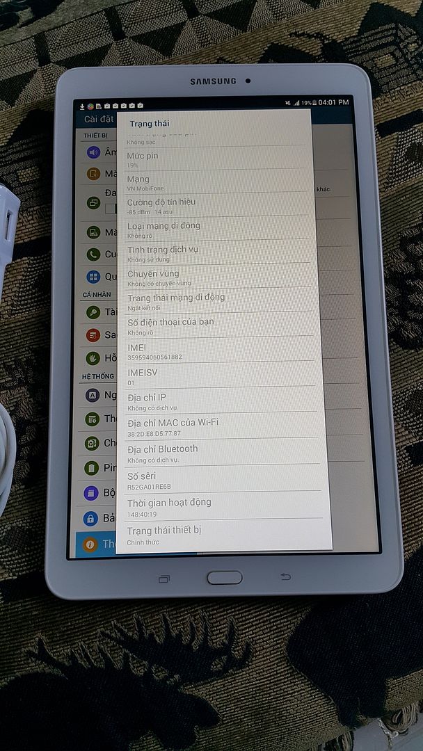 bán dùm nhỏ em thằng bạn 1 con  Samsung Galaxy Tab E 9.6 chính hãng màu Trắng mới mua 1 tháng ở VTA - 7
