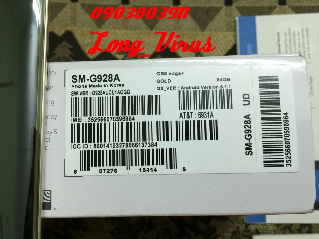 Galaxy S6 Edge Plus 64gb xách tay USA vừa nhập code lên quốc tế ít hô , full box - 3