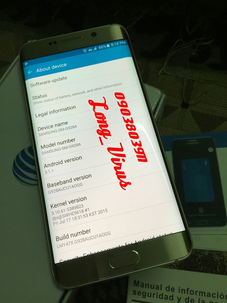 Galaxy S6 Edge Plus 64gb xách tay USA vừa nhập code lên quốc tế ít hô , full box - 10