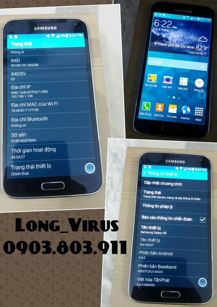 cần bán 1 cây Samsung Galaxy S5 màu xanh đen - like new - còn bh của hàng đến T7/2015 - 1