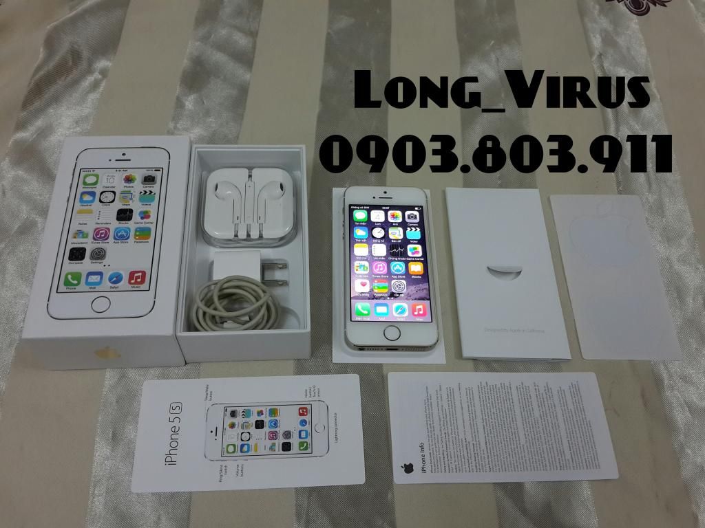 1 cây Iphone 5 màu Trắng và 1 cây Iphone 5s màu Vàng [có nhiều hình thật tham khảo] - 14