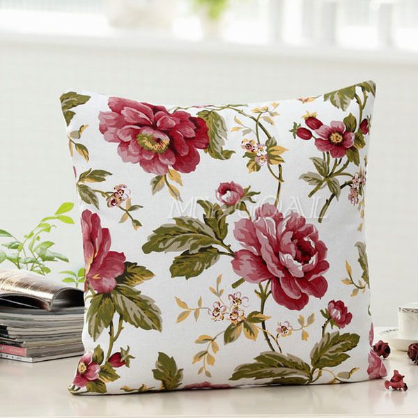 European Classic Flower Floral Cushion Cover Throw Pillow Case Sofa