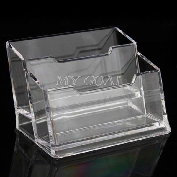 1/2/3 Tier Clear Plastic Business Card Holder Display Stands Shelf