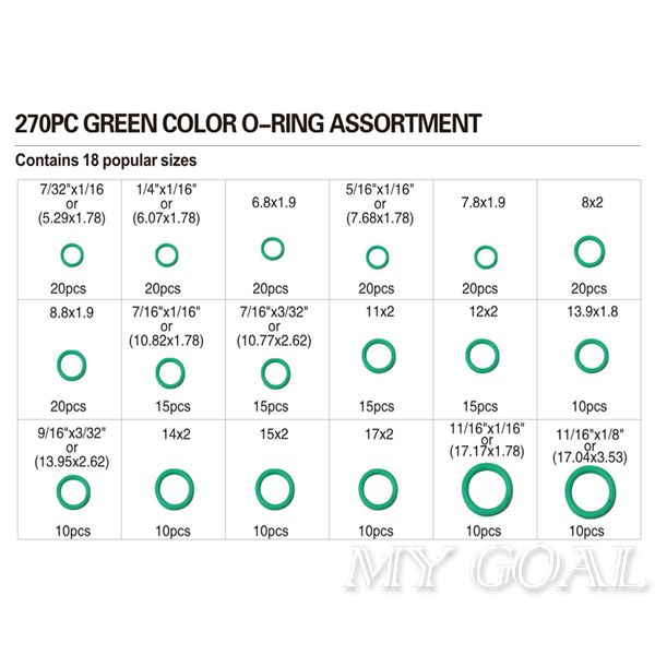 270Pcs 18 Sizes Oring Metric Seals Tap Washer Assortment Nitrile Rubber Kit Box eBay