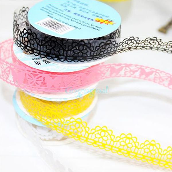 6 Rolls Hollow Lace Pattern Tape Deco Craft Self Adhesive Scrapbook