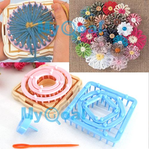 9PCS Flower Knitting Loom Knit Daisy Pattern Maker Wool ...