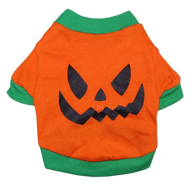 Pet-Dog-T-Shirt-Clothes-Puppy-Cat-Warm-Halloween-Pumpkin-Costume-Vest-Apparel