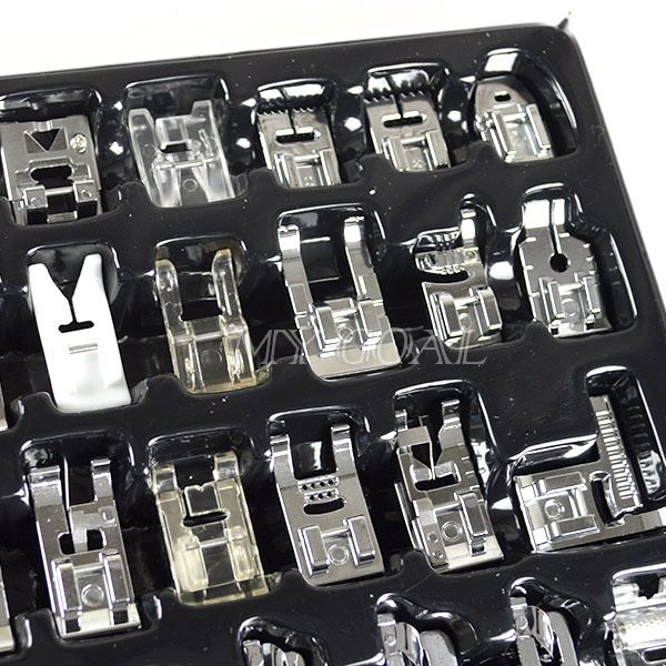 Set 32 Presser Foot Feet Domestic Sewing Machine Part Accessories For