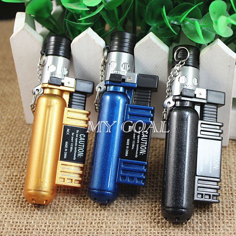 Cigarette Lighter Jet Flame Windproof Refillable Butane Gas Welding