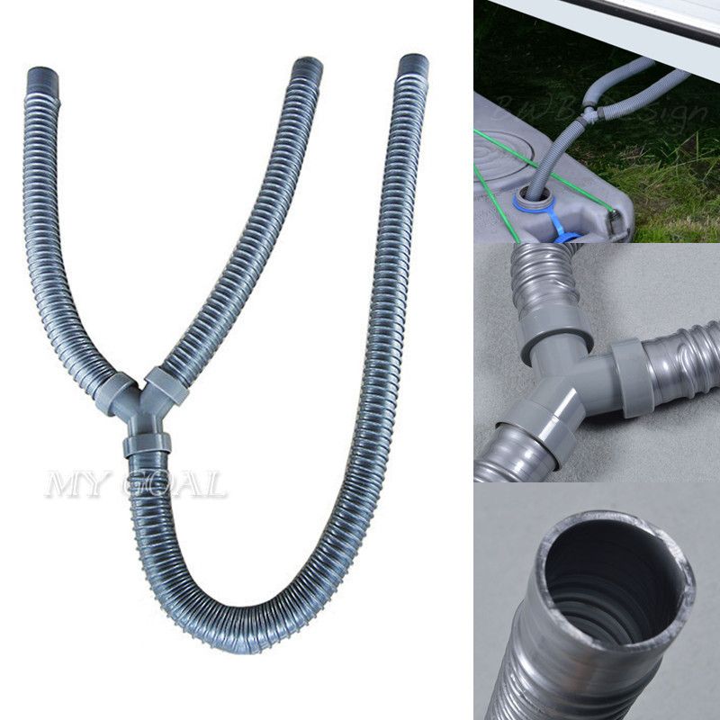 30mm ID Caravan Motorhome Drain Waste Water Outlet Y Hose Connector