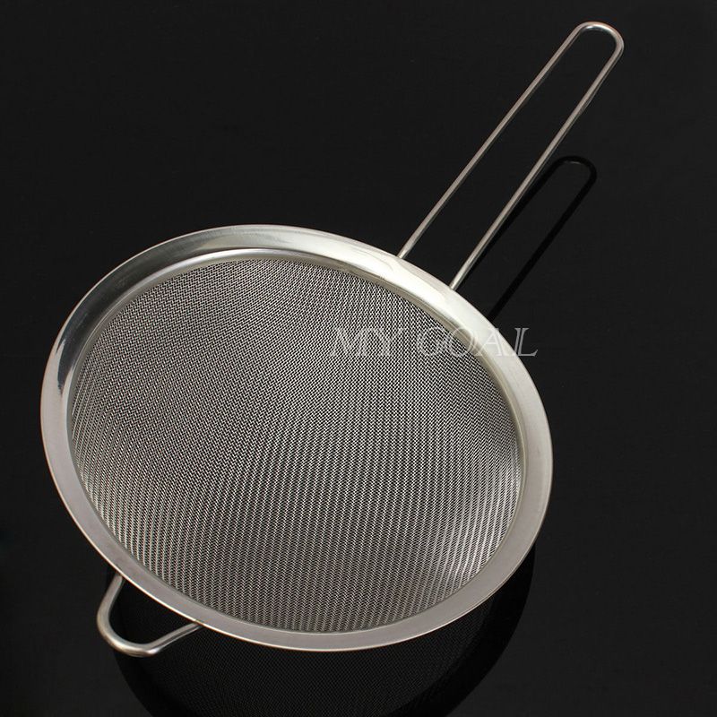Stainless Steel Wire Fine Mesh Oil Skimmer Strainer Flour Sifter Sieve Colander eBay