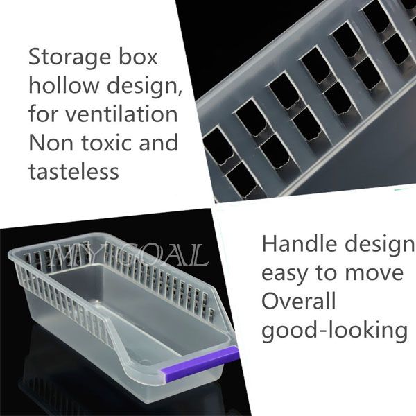 Storage Collecting Box Basket Kitchen Refrigerator Fruit Organiser Rack