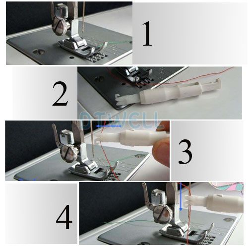Needle Threader Insertion Tool Applicator Sewing Machine Serger Sew