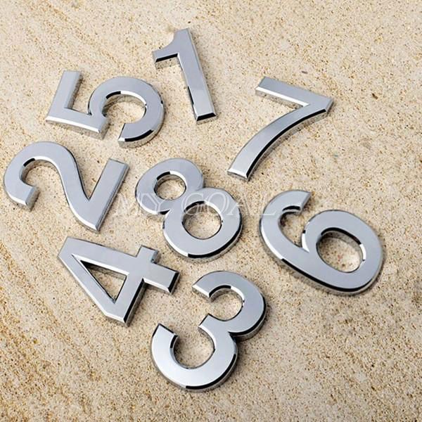 2" Tall Raised Gold Numbers Adhesive Backed 3D Plastic House Mailbox Sticky Sign eBay