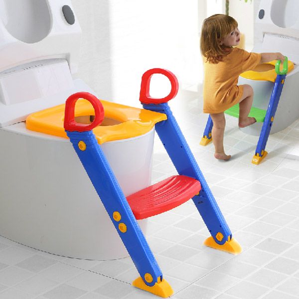 BABY TODDLER SAFETY Potty Training Ladder Step Toilet Seat Loo Trainer