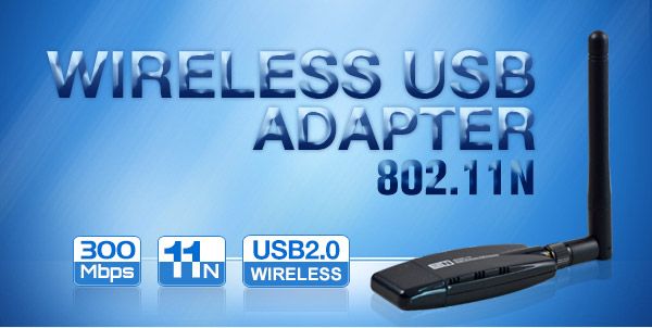 USB 802 11n 300Mbps WiFi Wireless Network Adapter Dongle for Internet HDTV
