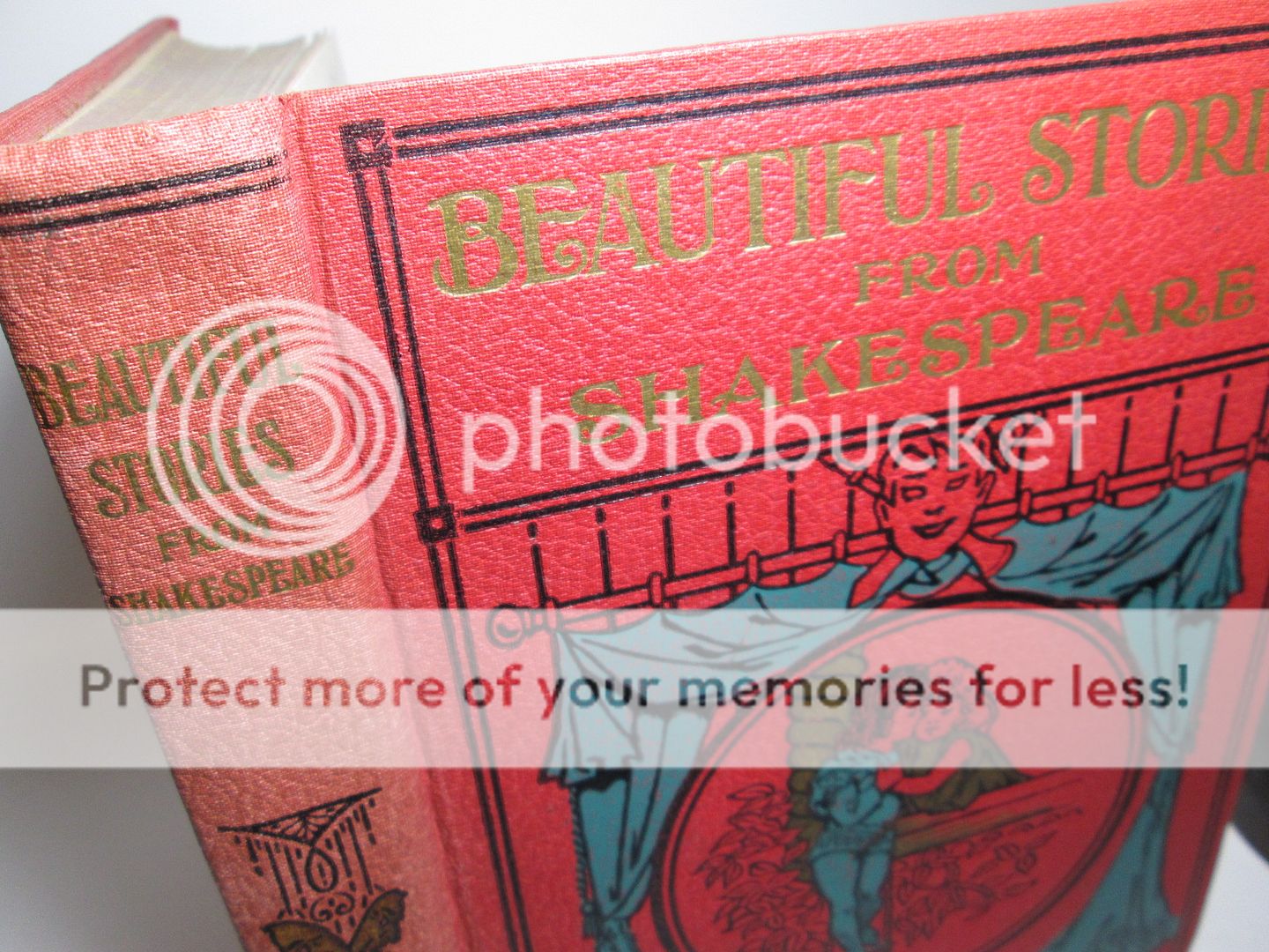 gold lettering; all of the page edges are marbled.