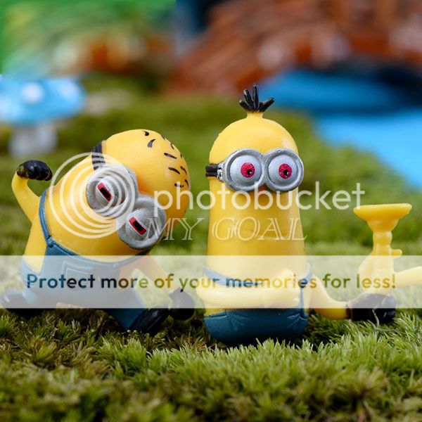 Despicable Me Minion Garden Ornament Miniature Figurine Dollhouse Fairy ...