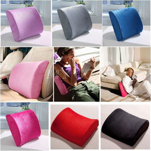 Home Office Car Seat Chair Memory Foam Lumbar Back Support Relief Cushion Pillow