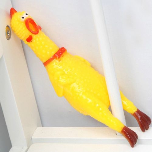 Pet Dog Cat Chew Shrilling Chicken Toys Sound Squeeze Shrilling Funny Play Gift