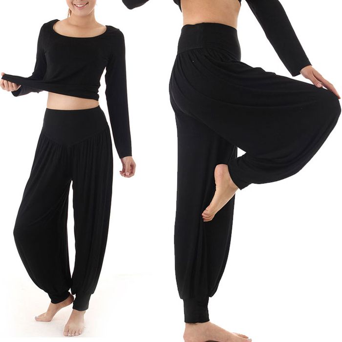 Comfy Loose Harem Yoga Pant Belly Dance Boho Wide Trousers Exercise ...